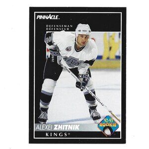 ’92-93 Pinnacle Alexei Zhitnik Los Angeles Kings Rookie Hockey Card [h62]